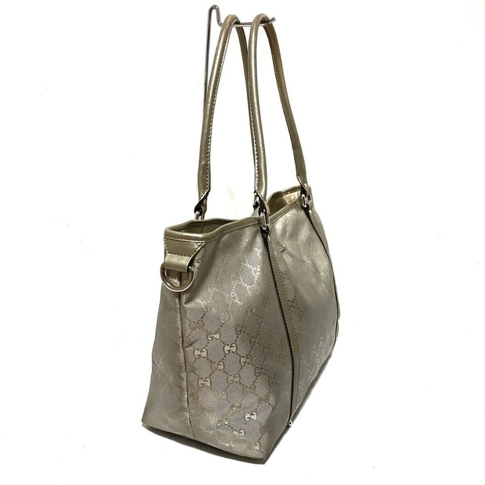Auth Gucci Imprime Silver Leather Pvc #48008G20B - Picture 2 of 9